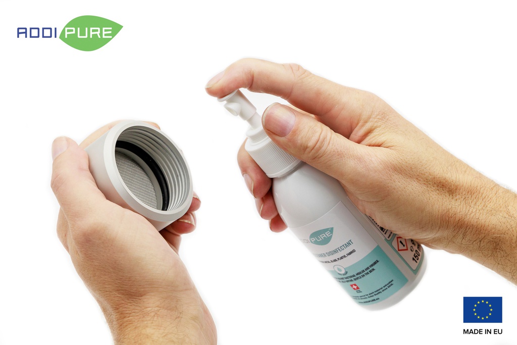 ADDIPURE 2in1 Cleaner Disinfectant, organic, 150 ml bottle with spray head.